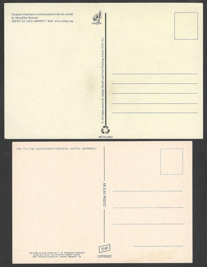 (AOP) India BOMBAY vintage postcards (10)