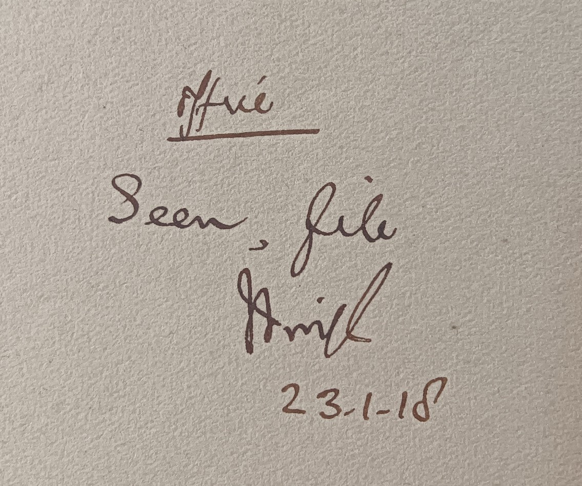 India PRIVATE SECRETARY * FARIDKOT STATE signed crested letter used 1918