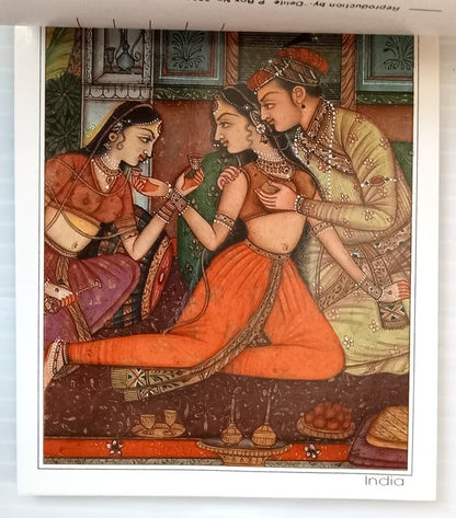 AOP India booklet of 10 postcards MINIATURE PAINTINGS