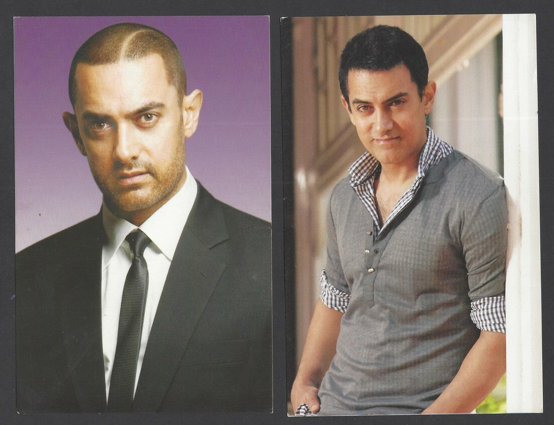 India BOLLYWOOD Aamir Khan postcards x 7