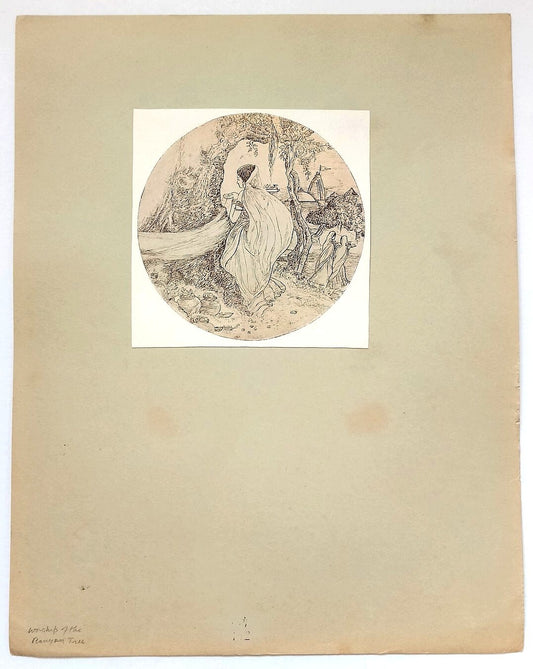 AOP KANU DESAI vintage print India - WORSHIP OF THE BANYAN TREE