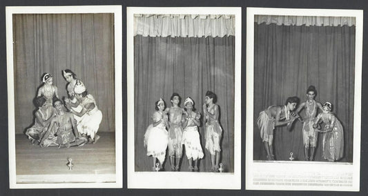Indian Dance performance in Penang Malaya 9x13cm photos c.1940 (4)
