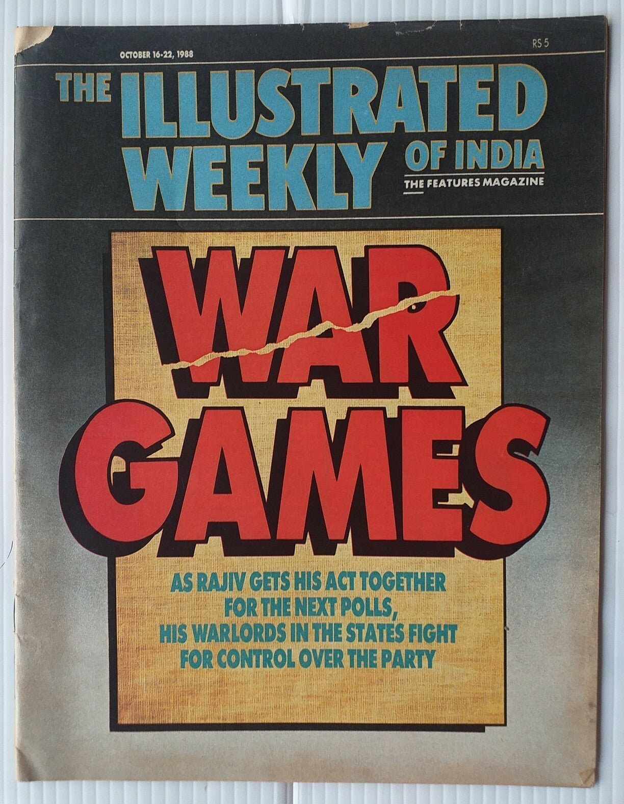 The Illustrated Weekly of India 16 Oct 1988 War Games