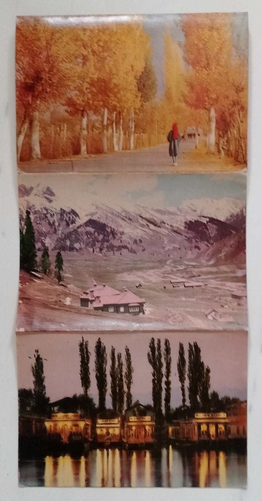 AOP India vintage tourist booklet of 10 postcards - KASHMIR