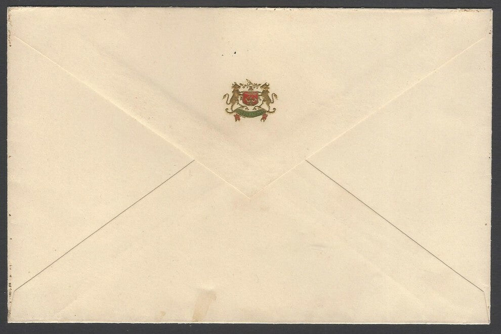 AOPIMT India multicolor crested Coat of Arms envelope BUNDI STATE 