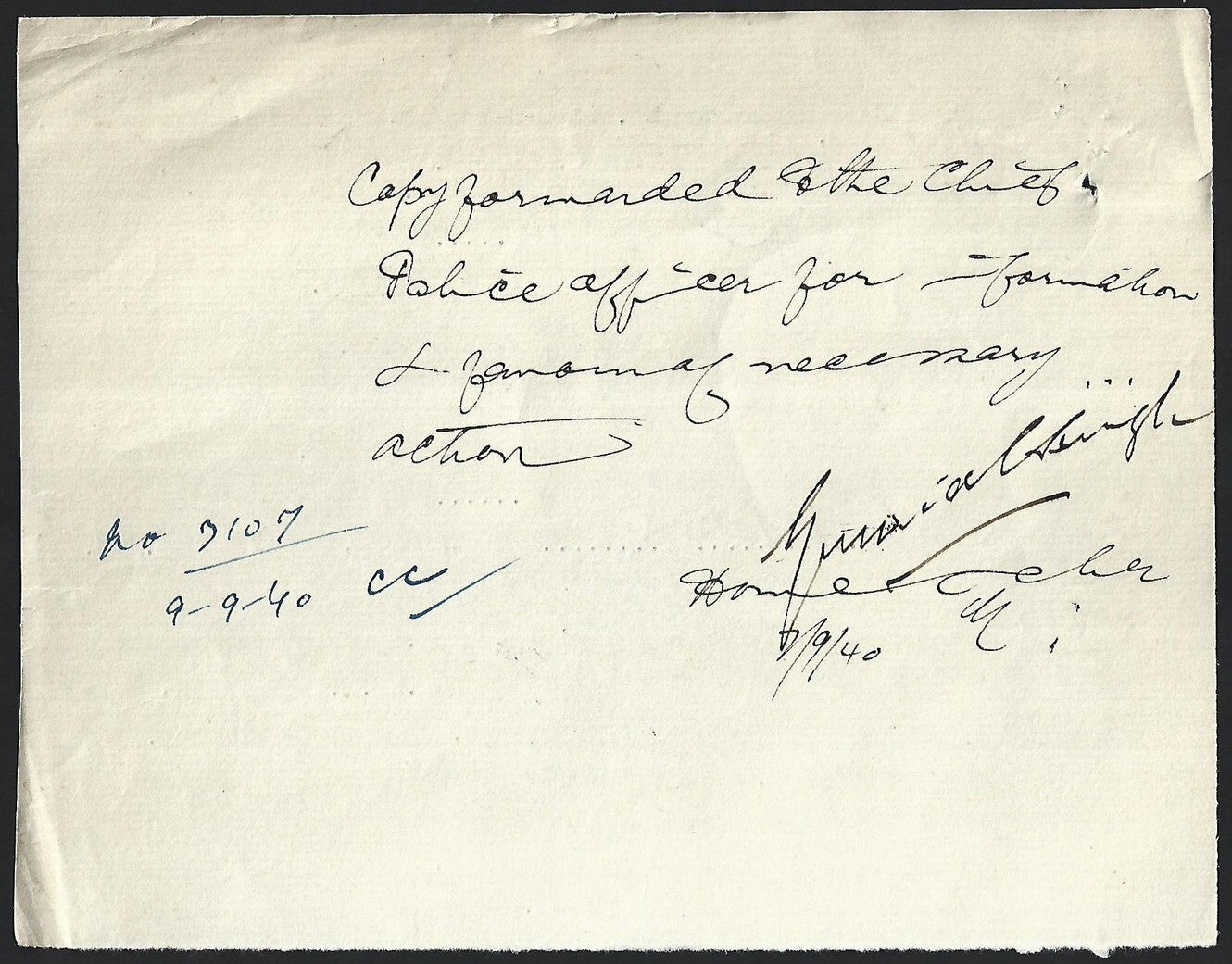 India 1940 Official Order BANNING the movie BAGHI in Punjab