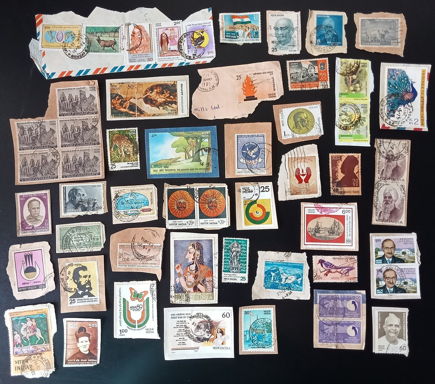 India unpicked on paper commemorative mix (200)