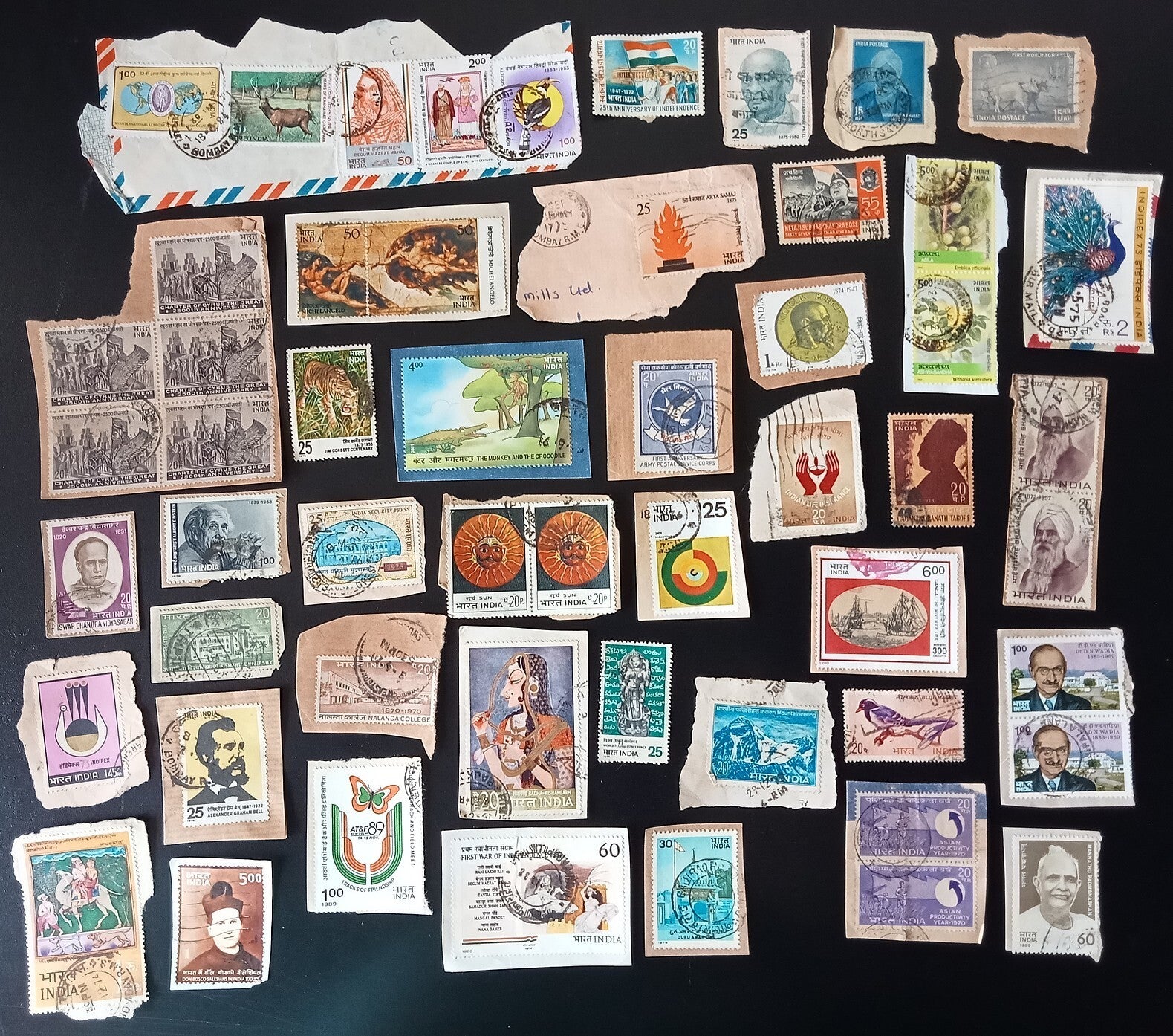 India unpicked on paper commemorative mix (200)