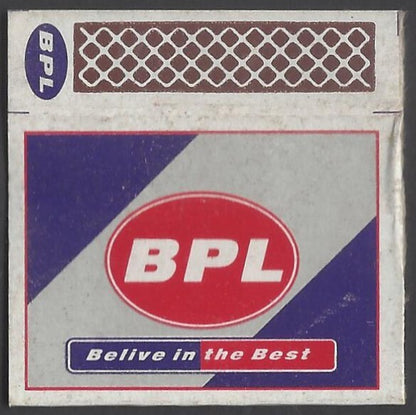 AOP India Matchbox outer with advertisement for BPL News Channel 