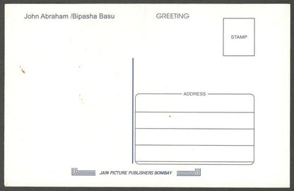 AOP India Bollywood vintage postcard JOHN ABRAHAM & BIPASHA BASU