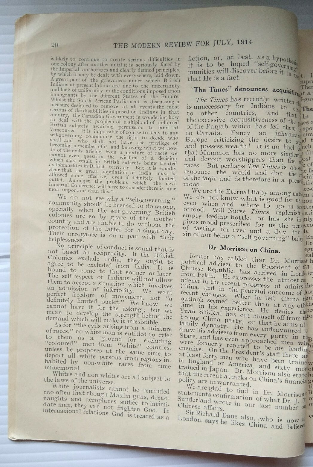 India THE MODERN REVIEW July 1914 Gandhi South Africa Commission 112pgs