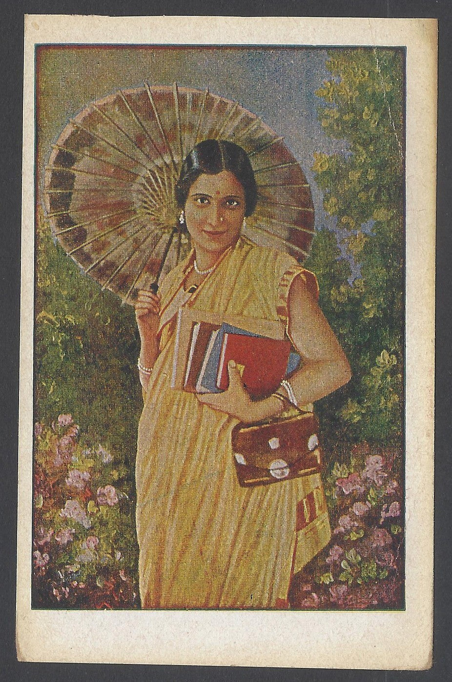 AOP India Bollywood vintage plain back postcard - Miss Johra