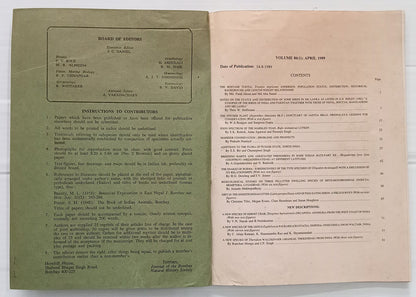 AOP India JOURNAL OF THE BOMBAY NATURAL HISTORY SOCIETY April 1989