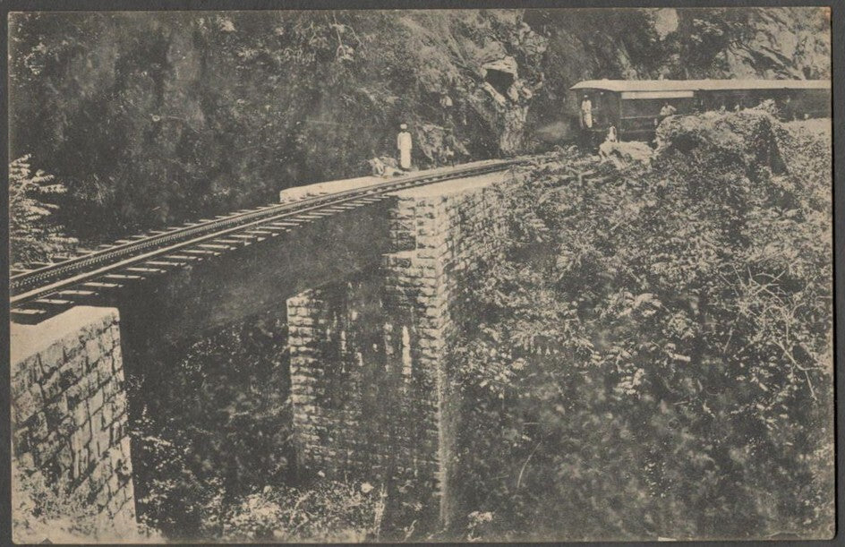 AOP India Barliar Bridge near Coonoor vintage postcard