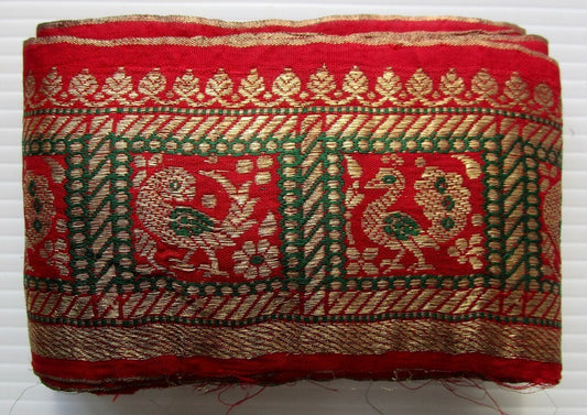 India embroidered border / trim with zari (metallic) threads 9cm x 718cm