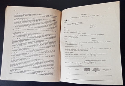 India POSTAL CIRCULAR #8 5th June 1942 Payment via Post Offices for War Injuries
