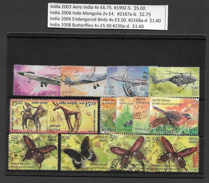 India 1951-2008 used Commerative collection SCV $570.75 295 stamps