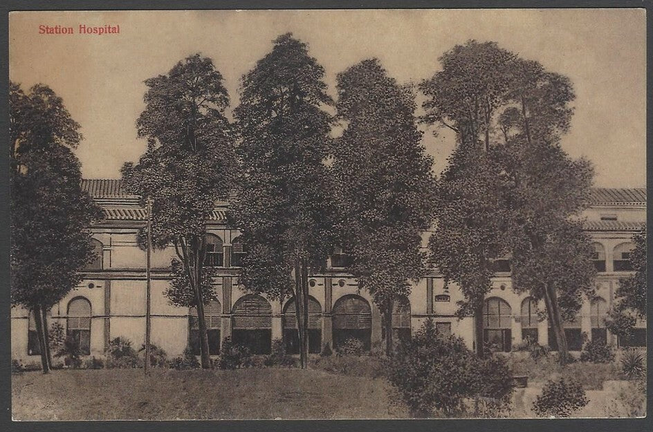 AOP India vintage postcard Station Hospital