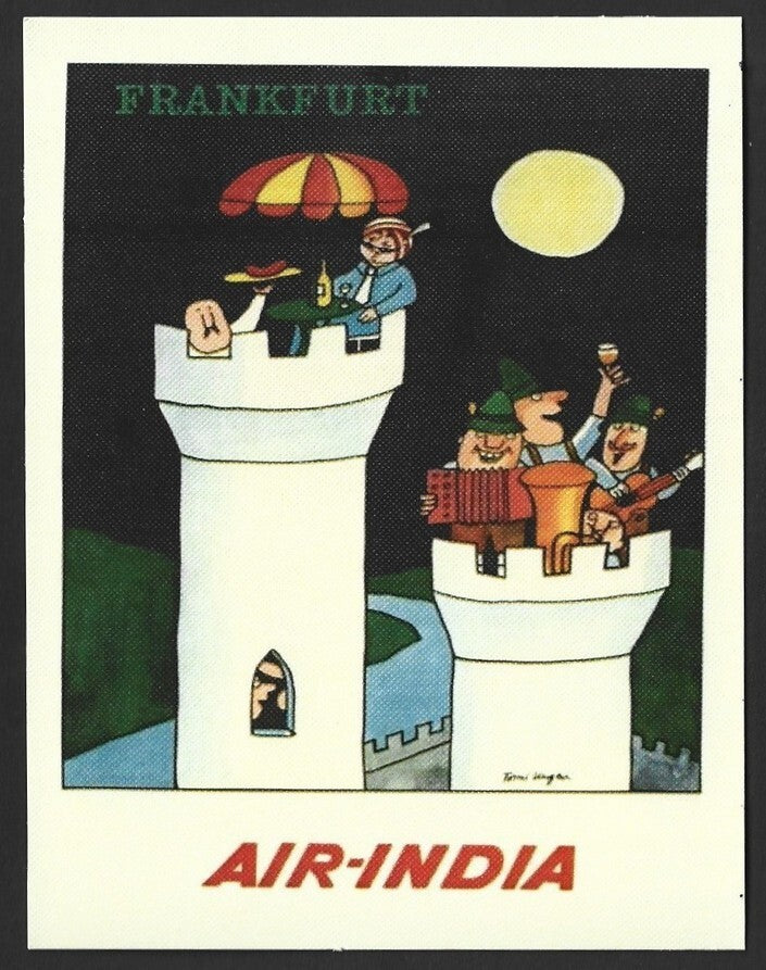 AIR INDIA FRANKFURT reprinted postcard