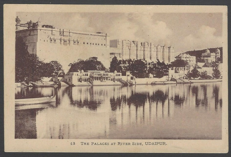 AOP India vintage postcard The Palace at River Side, Udaipur