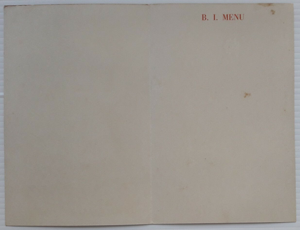 B.I. British India Line Ballets menu cards (3)