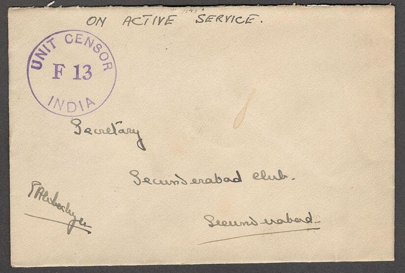 Poland WW2 Auxillary Army in India used crested envelope