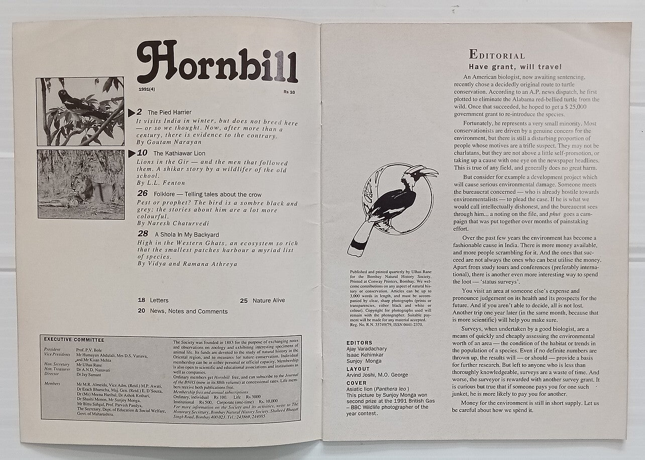 AOP India HORNBILL by BOMBAY NATURAL HISTORY SOCIETY 1991