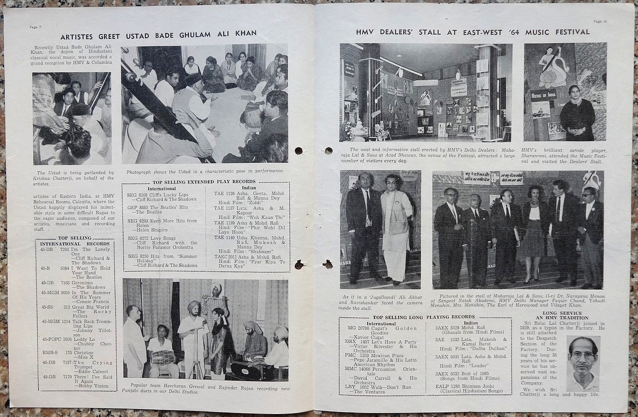 India THE VOICE March 1964 HMV Magazine - Yehudi Menuhin