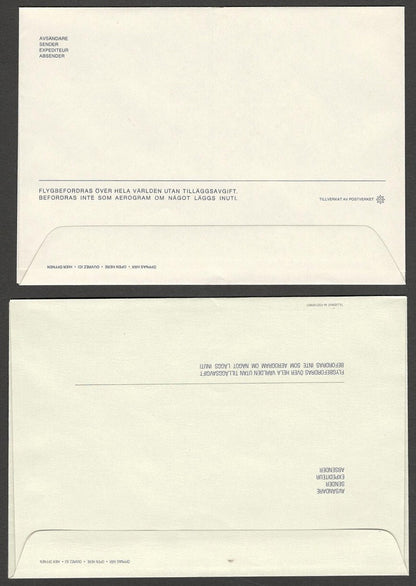 (AOP) India Sweden 1971-76 aerogrammes & airmail envelopes most unused (7)