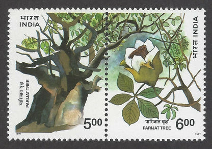 India 1997 Parijat Tree se-tenant MNH