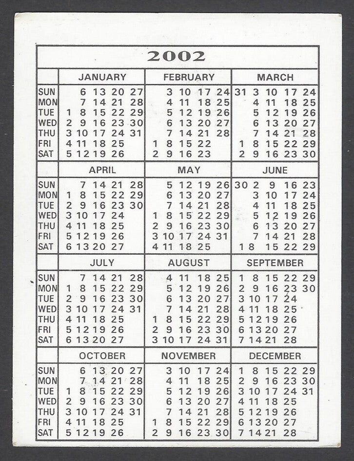 AOP Bollywood India promotional pocket calendar 2002 TWINKLE KHANNA