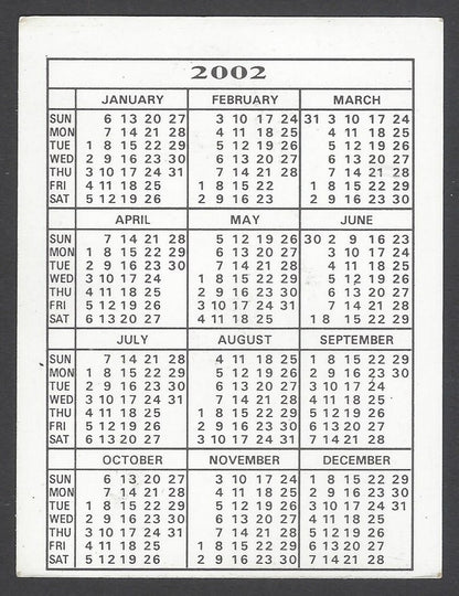 AOP Bollywood India promotional pocket calendar 2002 TWINKLE KHANNA
