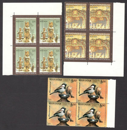 India 2010 BLOCKS OF FOUR Year pack / Year set MNH