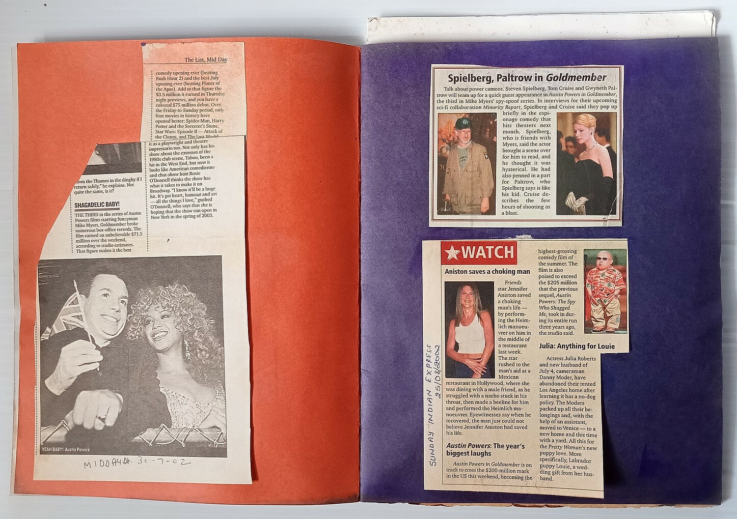 AOP 2002 AUSTIN POWERS 3 India release - distributor's scrapbook 