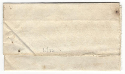 India 1824 pre-stamp cover to R. MCCLINTOCK Sheriff of Calcutta – no postmark Ӝ
