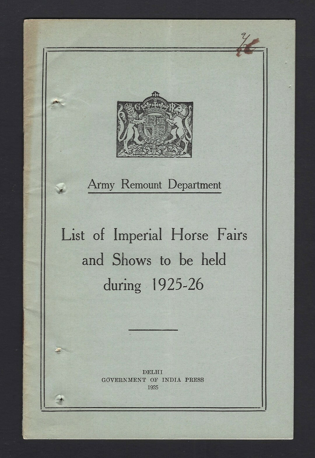 India Imperial Horse Shows & Fair 1925-9 (3 books)