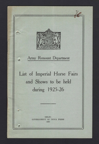 India Imperial Horse Shows & Fair 1925-9 (3 books)