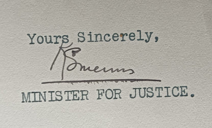 India 1942 crested letter JODHPUR STATE / RAJPUTANA signed Minister