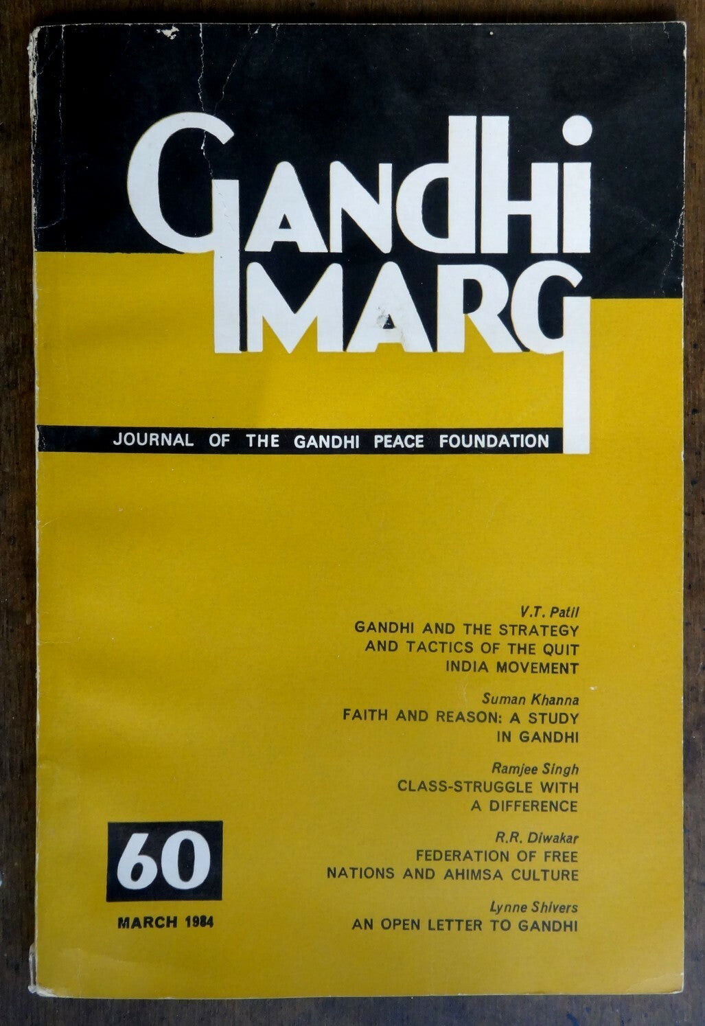 Gandhi Marg by Gandhi Peace Foundation March 1984 issue 62pgs India