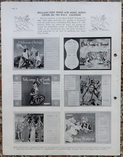 India THE VOICE September 1961 HMV Magazine - EDDIE ELLIS of Bombay