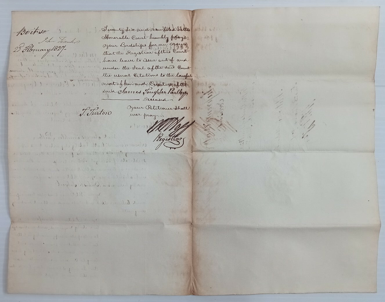 AOP India 1827 Supreme Court, Fort Williams, Calcutta document