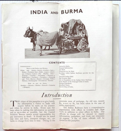 India & Burma 1930s tourism promotional booklet