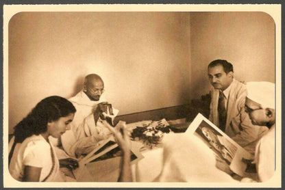 AOP India full back pictorial 50p Gandhi postal card GANDHI 