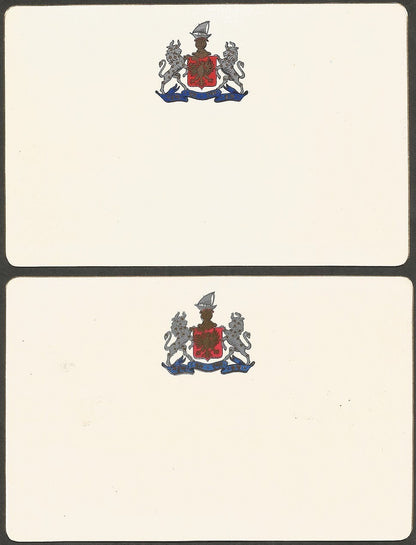 India Bhavnagar State 4.5" x 7" 1940s vintage view cards with State crests (5)