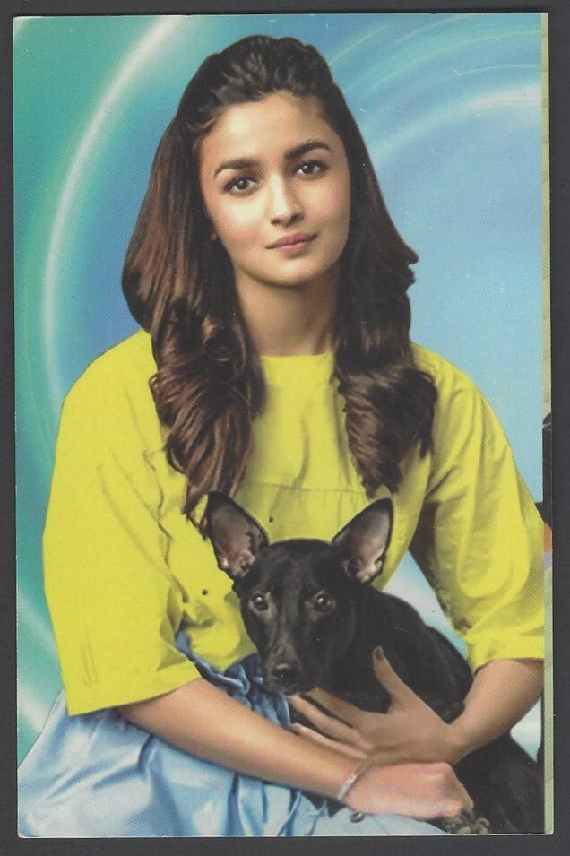 AOP India Bollywood vintage postcard ALIA BHATT