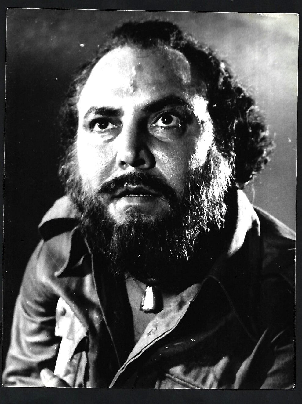 Bollywood vintage 7"x9" photograph - on the set OM SHIVPURI