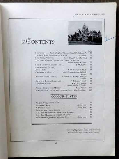 B B & C I Bombay Baroda & Central India Railway Annual 1939 India