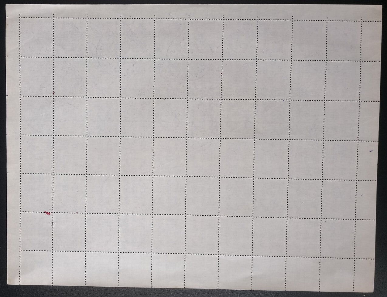 India Jammu & Kashmir State 10R revenue stamp complete sheet of 50 used