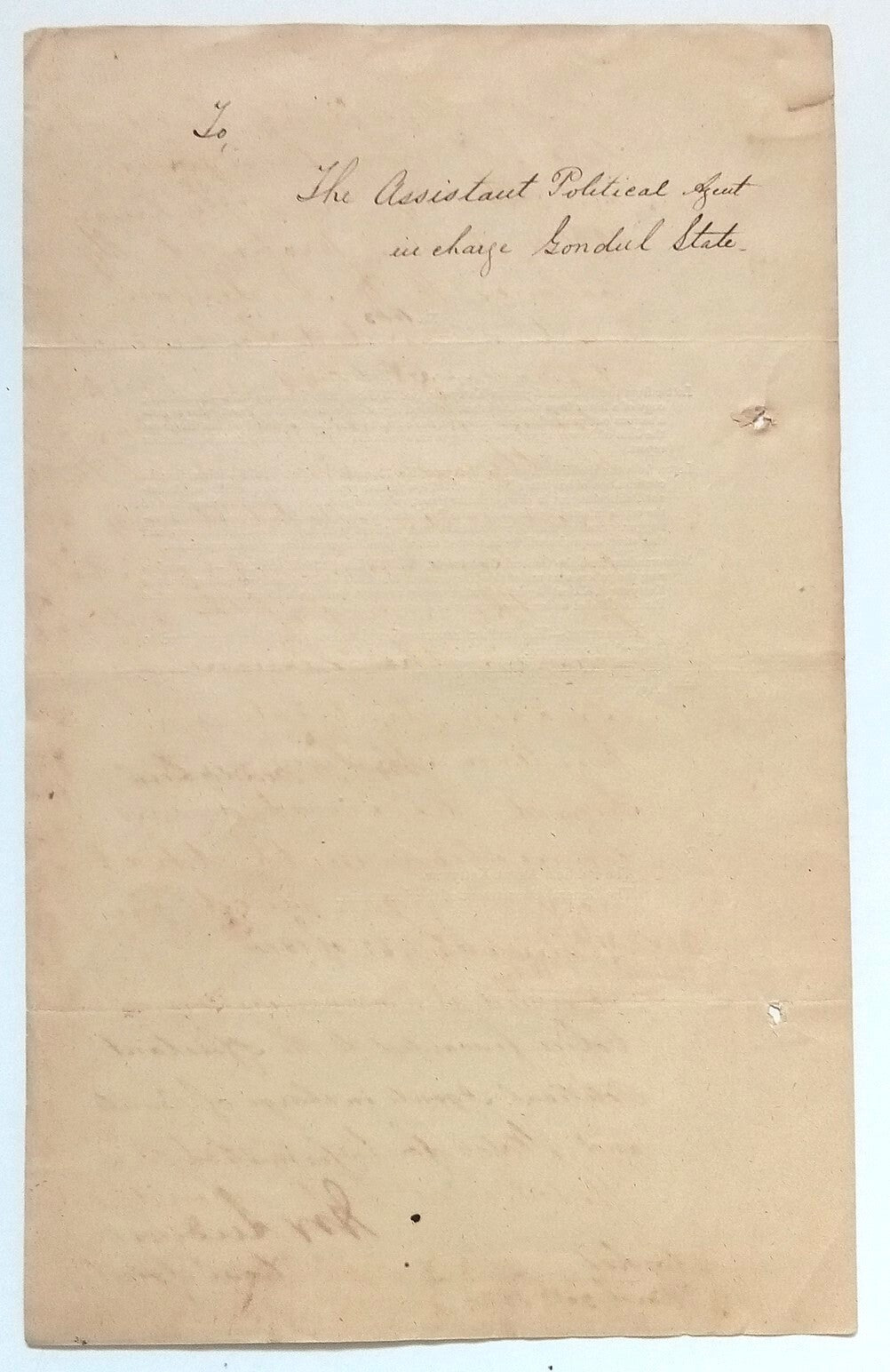 AOP India 1874 Bombay Castle Cattle Disease printed document