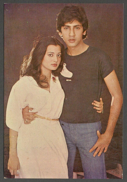 AOP India Bollywood vintage postcard KUMAR GAURAV and VIJAYTA PANDIT